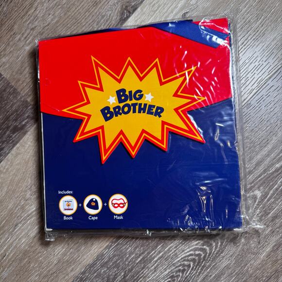Big Brother Gifts for Boy - 3-Piece Big Brother Superhero Cape, Mask & Book Set - Picture 8 of 8